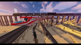 Minecraft Monorail Rush Hour [Immersive Railroading]