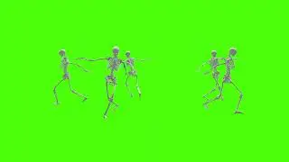 Skeleton Dance 3D Animated | Green Screen Free #greenscreen #skeleton