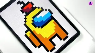 Among Us red impostor Pixel Art In Procreate | Among Us | Satisfying & Relaxing Art | Art with A.