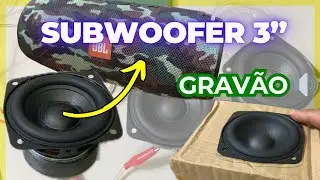 APRESENTAÇÃO E TESTE DO SUBWOOFER 3” DE 15 W PARA A JBL XTREME