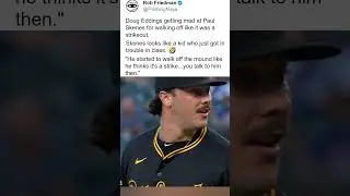 Umpire Doug Eddings getting mad at Paul Skenes for walking off like it was a strikeout. LOL