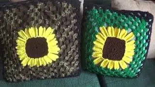 Free crochet sunflower afghan pattern