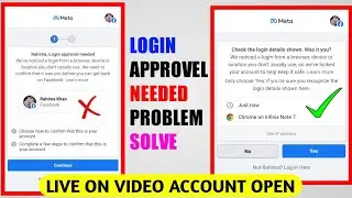 Login Approval Needed Facebook Problem 2022 || How to open login was not approved facebook account
