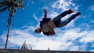 Cena de perseguição com Parkour