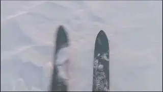 прогулка на лыжах по озеру