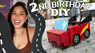 Creating Box Cars & Roads on a Budget - DIY Toddler's 2nd Birthday Pt.1