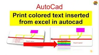 [AutoCAD] Print colored/Shaded text inserted from excel in AutoCAD Viewport PDF | OLE Excel