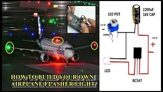 How to Build Your Own Airplane Flasher Light | LED Blinker | #airplanes #flydubai #americanairlines
