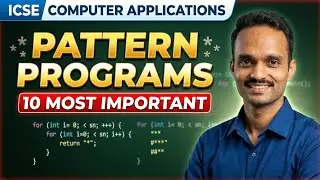 10 Most Important Pattern Programs in Java | ICSE Class 10 Computer Applications
