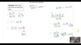 Accelerated Math 3 | 13-2A Verifying Trigonometric Identities Part 1