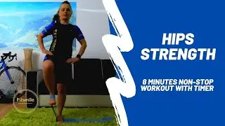 Hips strength workout with band | by Fitsmile | 8 min | Subtitles