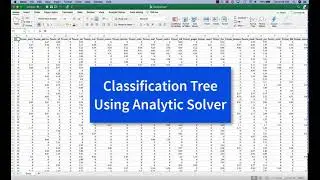 Classification Decision Tree Using Analytic Solver
