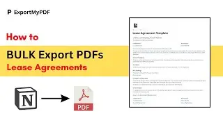 Export Notion Content to PDF (No Design Skills Needed!) - Lease Agreement Template
