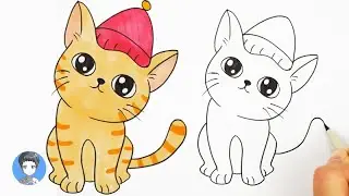 How to draw a cute cat