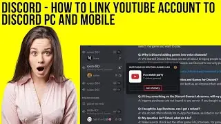Discord | How to Link YouTube Account to Discord PC And Mobile | Discord Tutorial