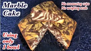 Marble Cake | Eggless | Using only 1 bowl | No measuring cups |  Tea Cake | Marble Dry Cake |