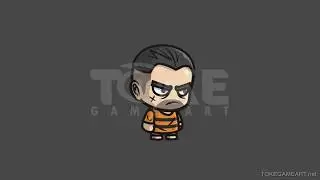Chibi Prisoner Guy - 2D Character Sprite