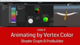 Flying Wings Procedurally Animated in ShaderGraph by Vertex Color Paint assigned in ProBuilder