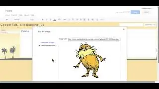 Google Talk-Step 2-Insert Images, Links, Text Boxes, and Gadgets into Google Sites