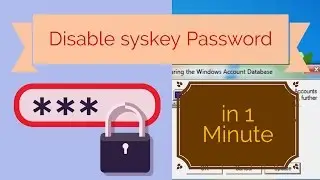 Disable syskey in 1 Minute