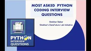 Python Coding Interview Question | Sort List Without using built in function [Frequently Asked]