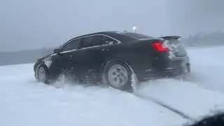 SNOW DRIFTING IN MY TWIN TURBO FORD TAURUS SHO🔥 POV DRIVE  