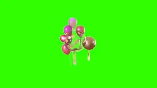 Green screen | Holiday air balloons | Happy birthday | Festive balloons | Happy wedding | Footage 36