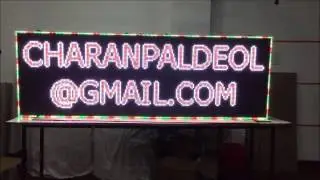 25 x 101 full color led sign programmable message display board