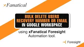 Bulk delete users recovery number or email in Google Workspace using Foresight | xFanatical