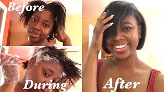 How I relax my hair at home| DIY quick and easy| Petite C