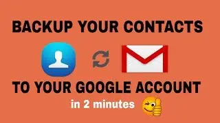 How to backup your contacts to your gmail/google account[in Hindi]