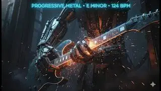 Backing Track in E Minor Modern Progressive Metal
