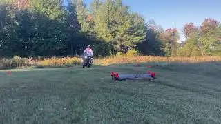 Jumping a log.