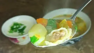 This dish has won millions of hearts. Soup with dumplings
