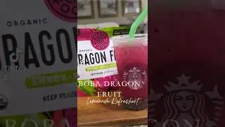 Starbucks Homemade Boba dragon fruit mango refresher