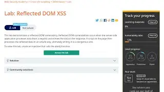 Web Security Academy | XSS | 12 - Reflected DOM XSS