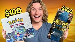 $100 Pokemon Box VS. $100 Yugioh Box Battle!