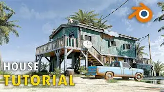 How to make a Realistic House in Blender - (Full Process)