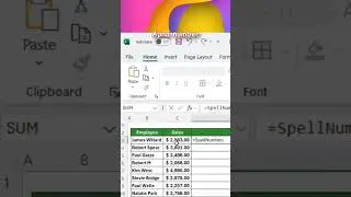 Numbers into Words in Excel  #excel  #computer  #laptop #computer #pc #shorts #reels #vieal