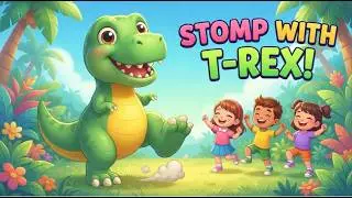 T-Rex Stomp Stomp Stomp! 🦖 Dinosaur Dance Song for Kids