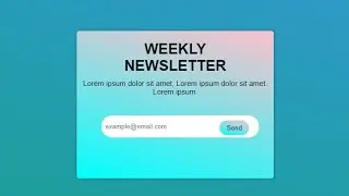 Responsive Newsletter using HTML & CSS only