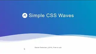 Simple CSS Waves Using HTML CSS Only.