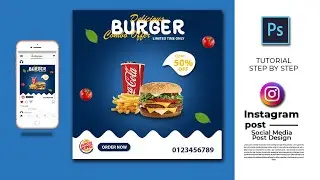 Food Post Design for Social Media | Instagram Post Design in Photoshop