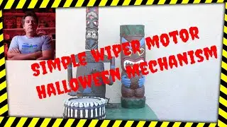 Simple, wiper motor Halloween Prop Mechanism
