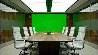 Professional Office Green Screen Background | Clean Boardroom