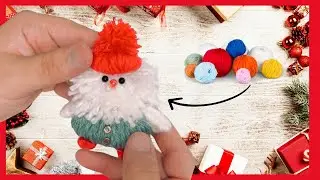 Hermosos Duendes navideños hechos con Estambre de una manera muy sencilla - te encantará