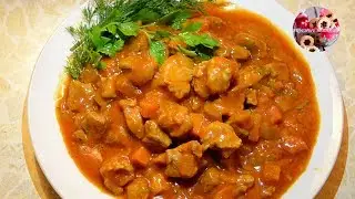 Pork goulash with gravy Very delicious