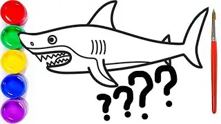 How to Draw a Shark Easy with Markers   Drawing and Coloring a Fish