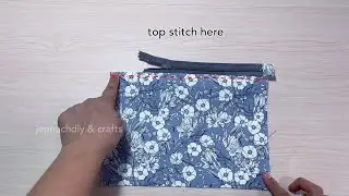 DIY Easy pouch with zipper | DIY sewing cloth bag | sewing bag tutorial
