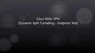15. COVID-19: Cisco VPN: Dynamic Split Tunneling Endpoint Test